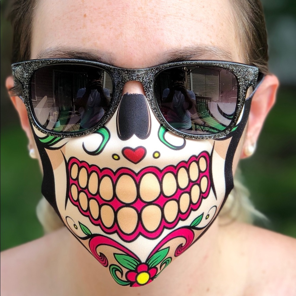 CALAVERA MEXICAN DAY OF THE DEAD FACE MASK